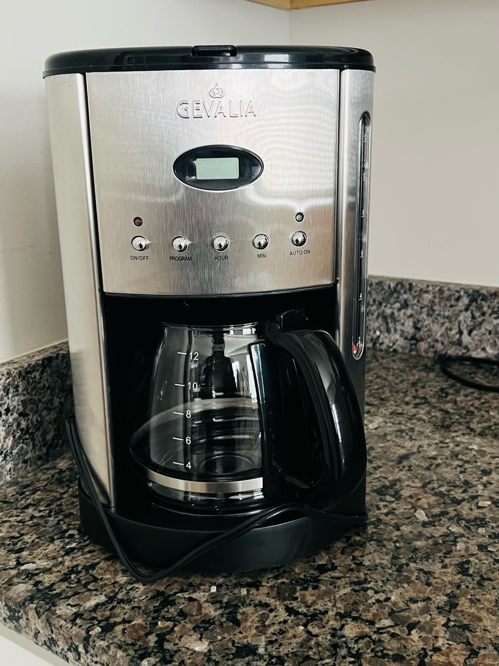 Gevalia Programmable Coffee Maker Black 12 Cup - Model CM500 **Good Condition
